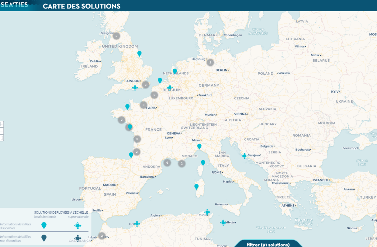 La carte des solutions Sea'ties